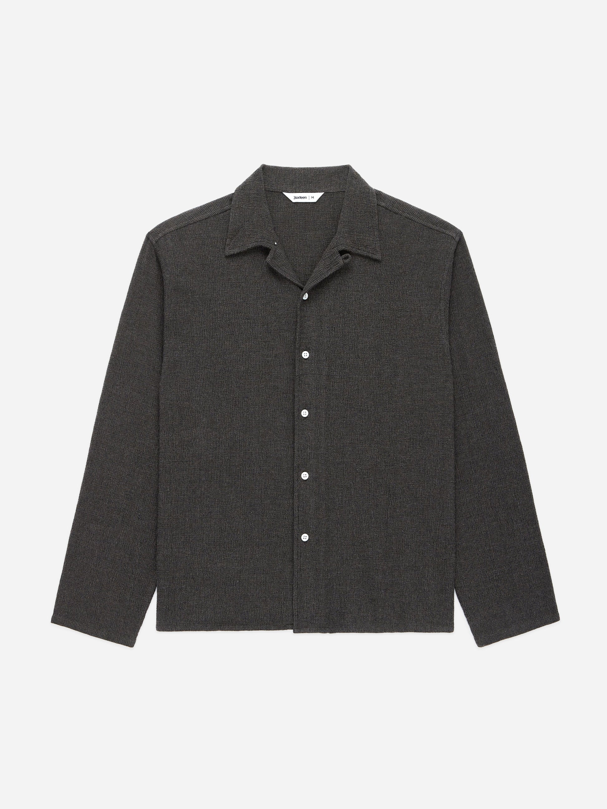 Loop Collar Shirt Chocolate Marled