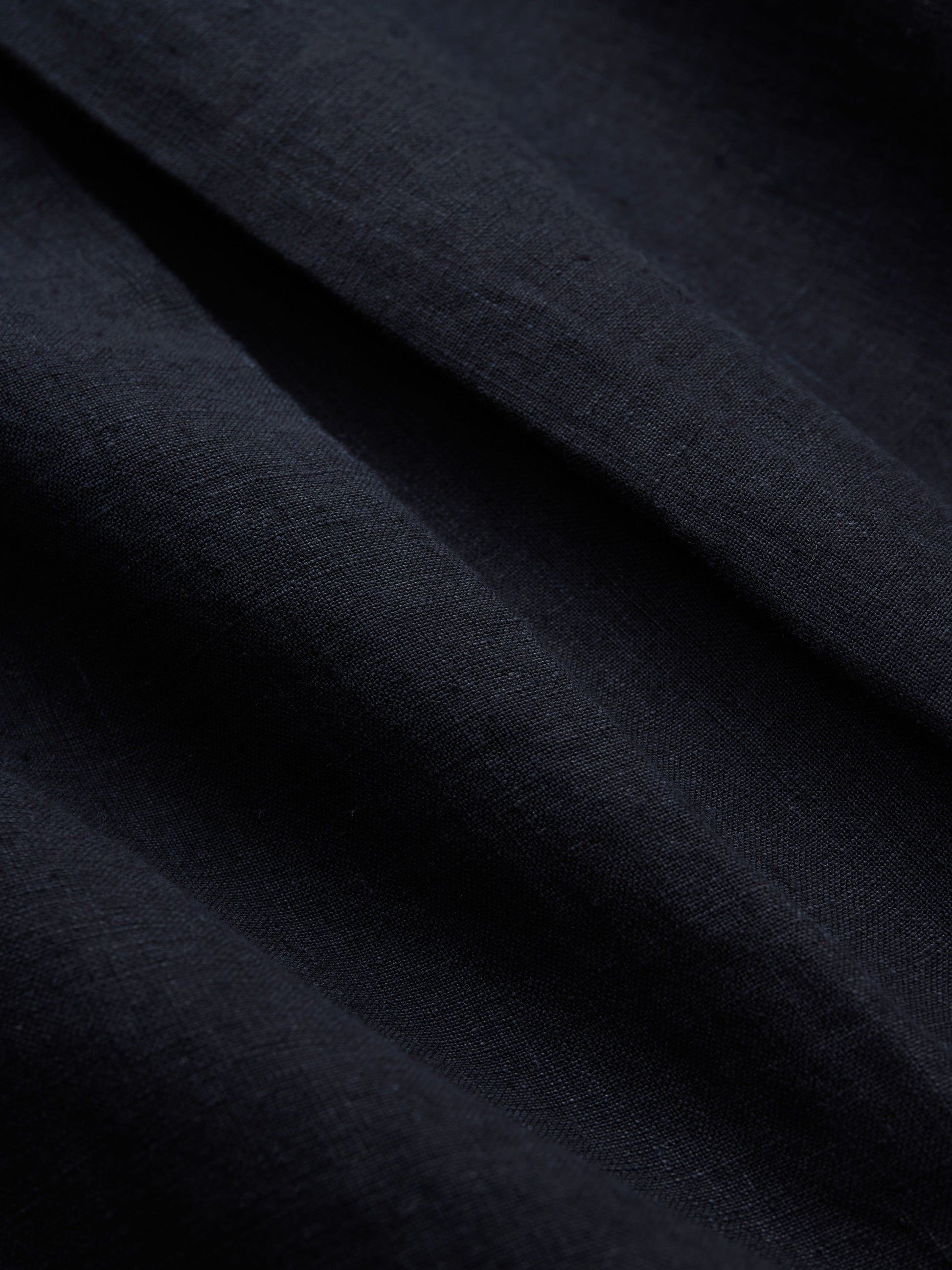 Club Collar Shirt Black Hemp