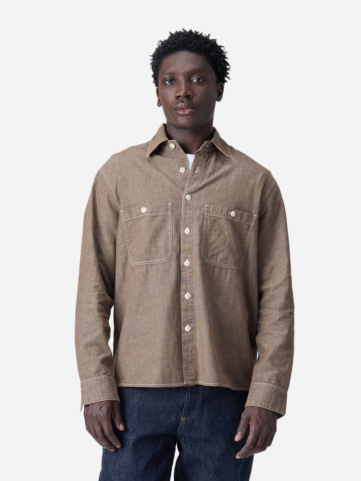 Utility Shirt Brown Chambray