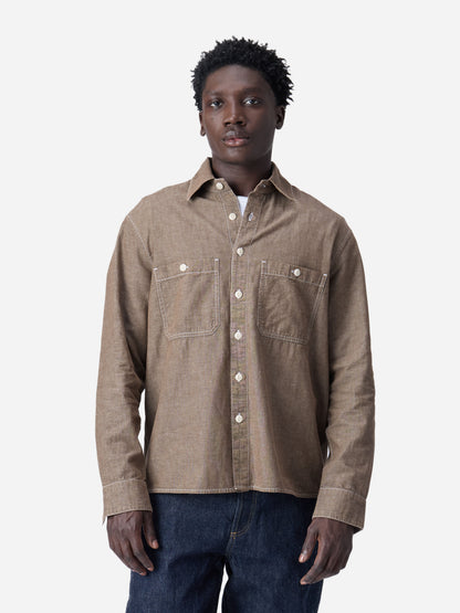 Utility Shirt Brown Chambray