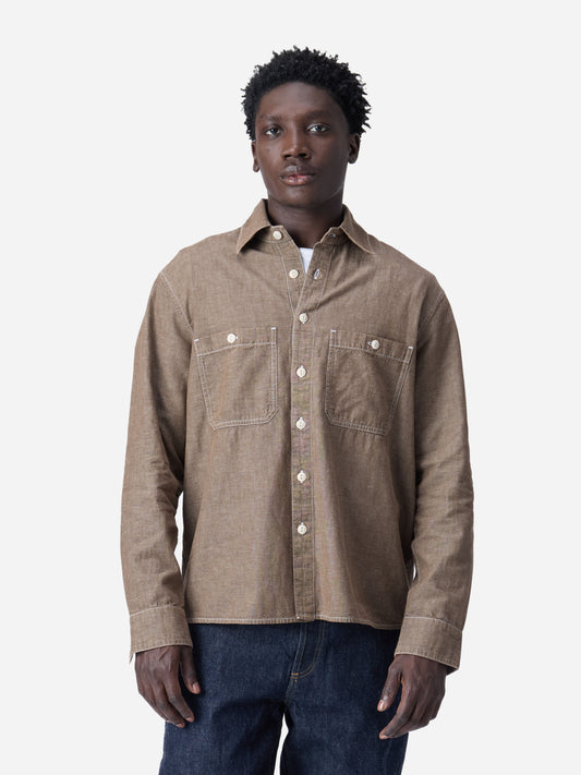 Utility Shirt Brown Chambray