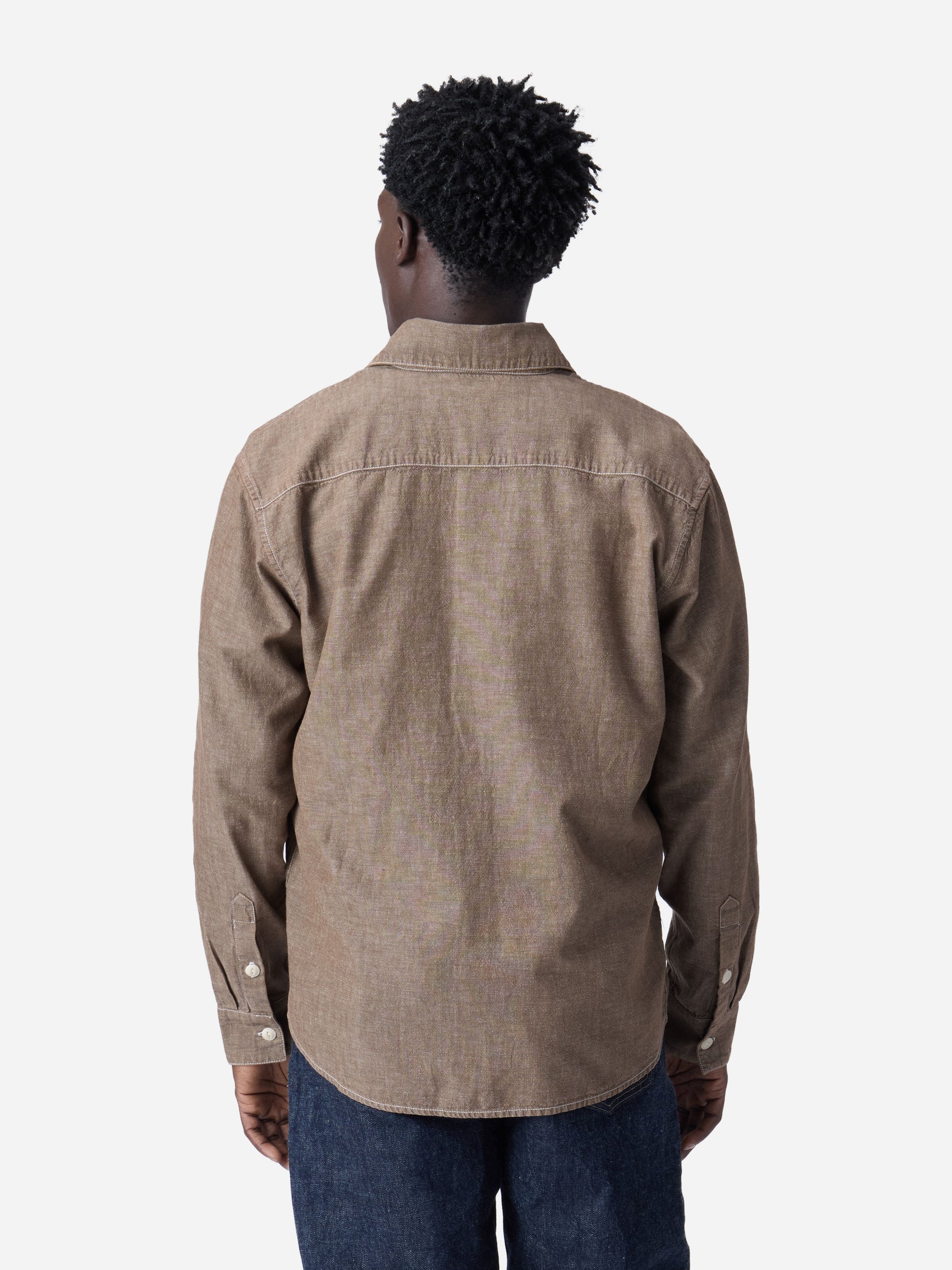 Utility Shirt Brown Chambray