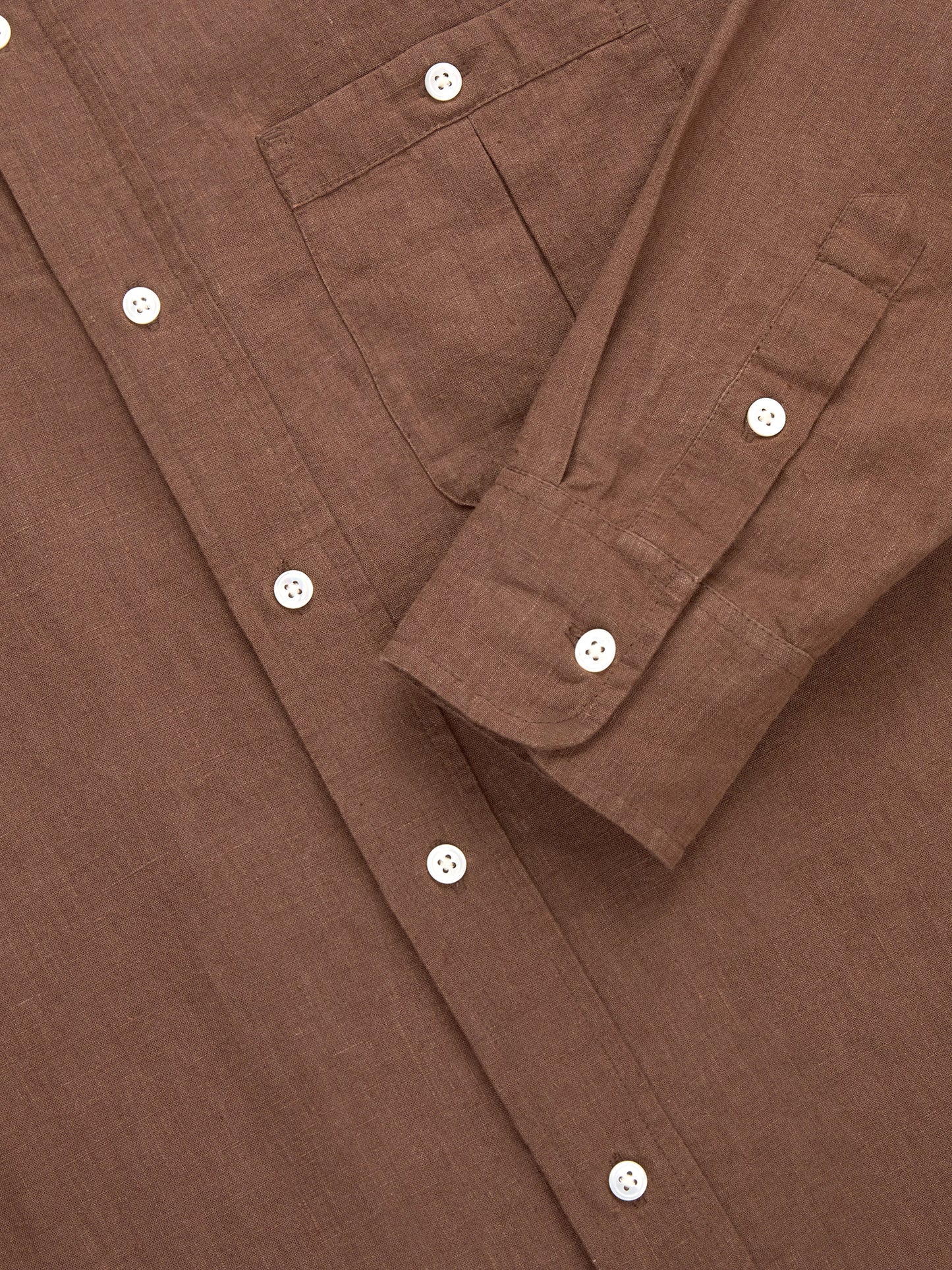Club Collar Shirt Rust Hemp