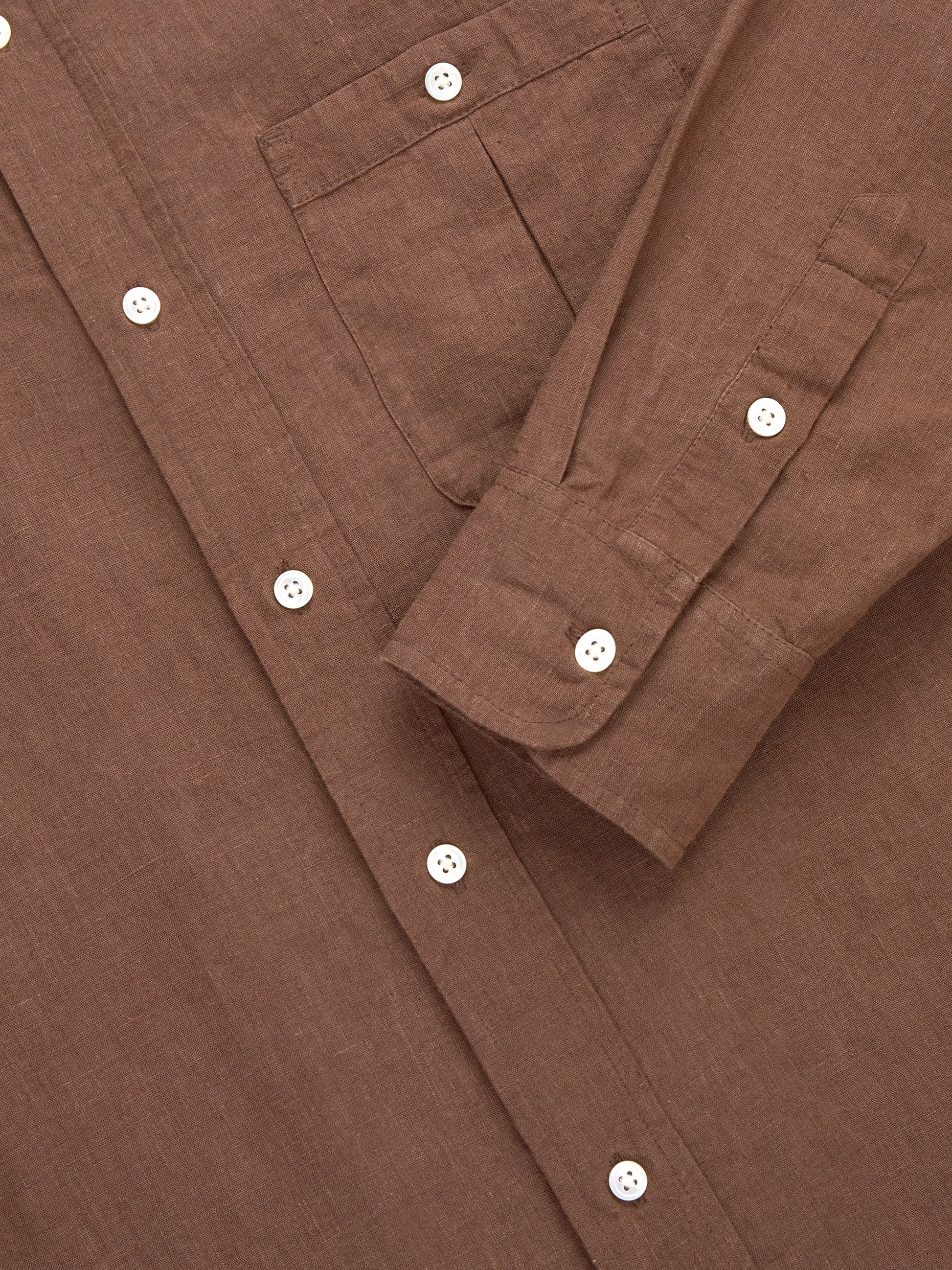 Club Collar Shirt Rust Hemp
