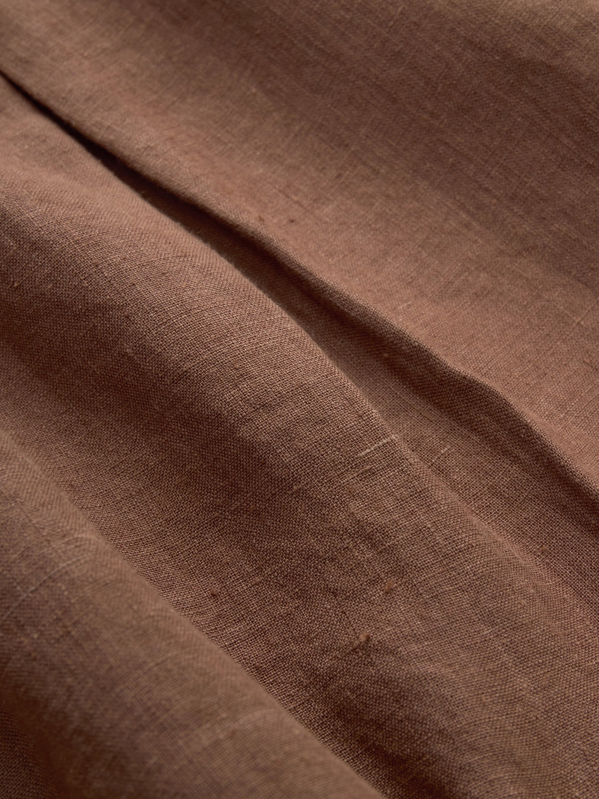 Club Collar Shirt Rust Hemp