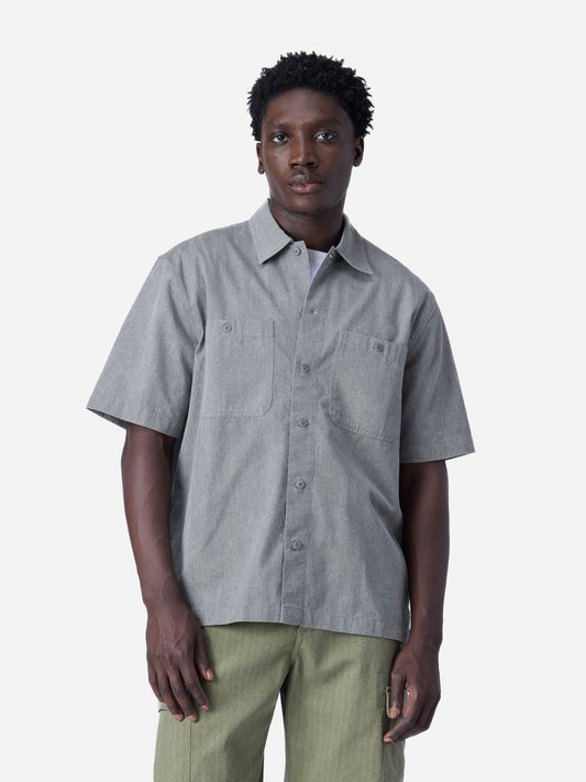 Short Sleeve Workshirt Charcoal Twill