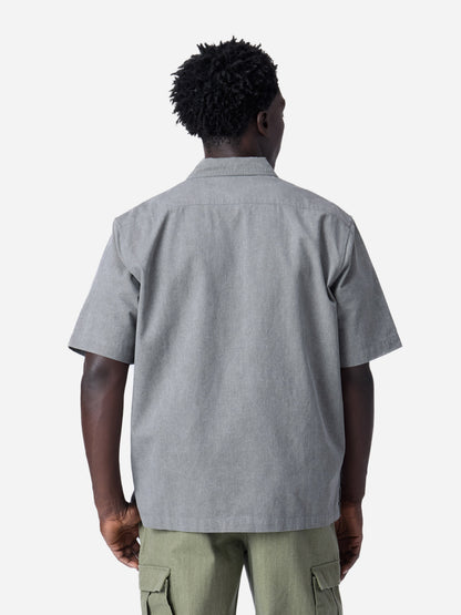Short Sleeve Workshirt Charcoal Twill