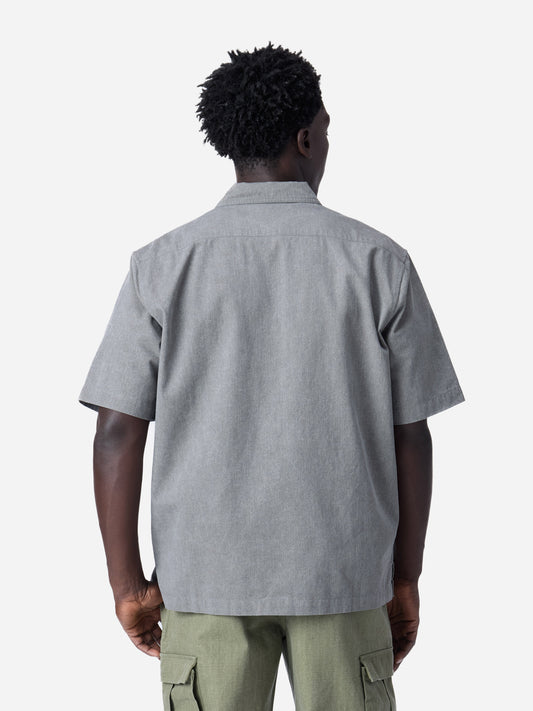 Short Sleeve Workshirt Charcoal Twill