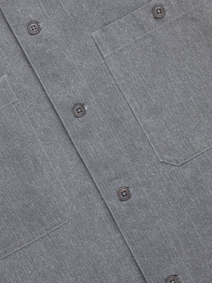 Short Sleeve Workshirt Charcoal Twill