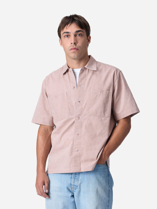 Short Sleeve Workshirt Blush Twill