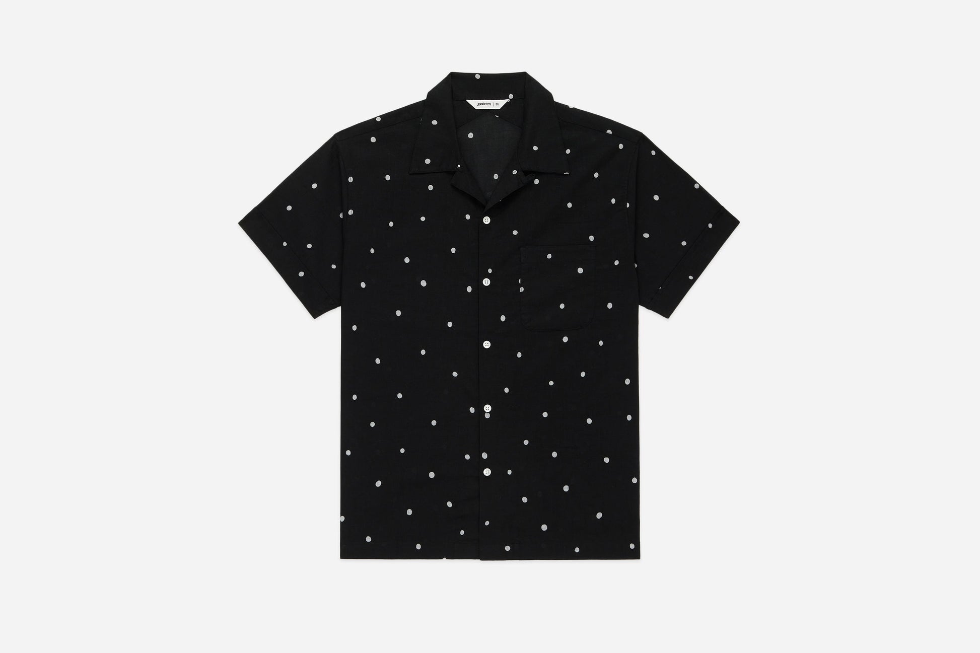 Vacation Shirt Black Polka Dot