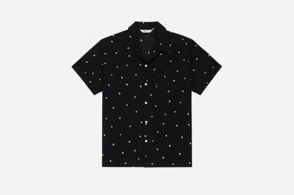 Vacation Shirt Black Polka Dot