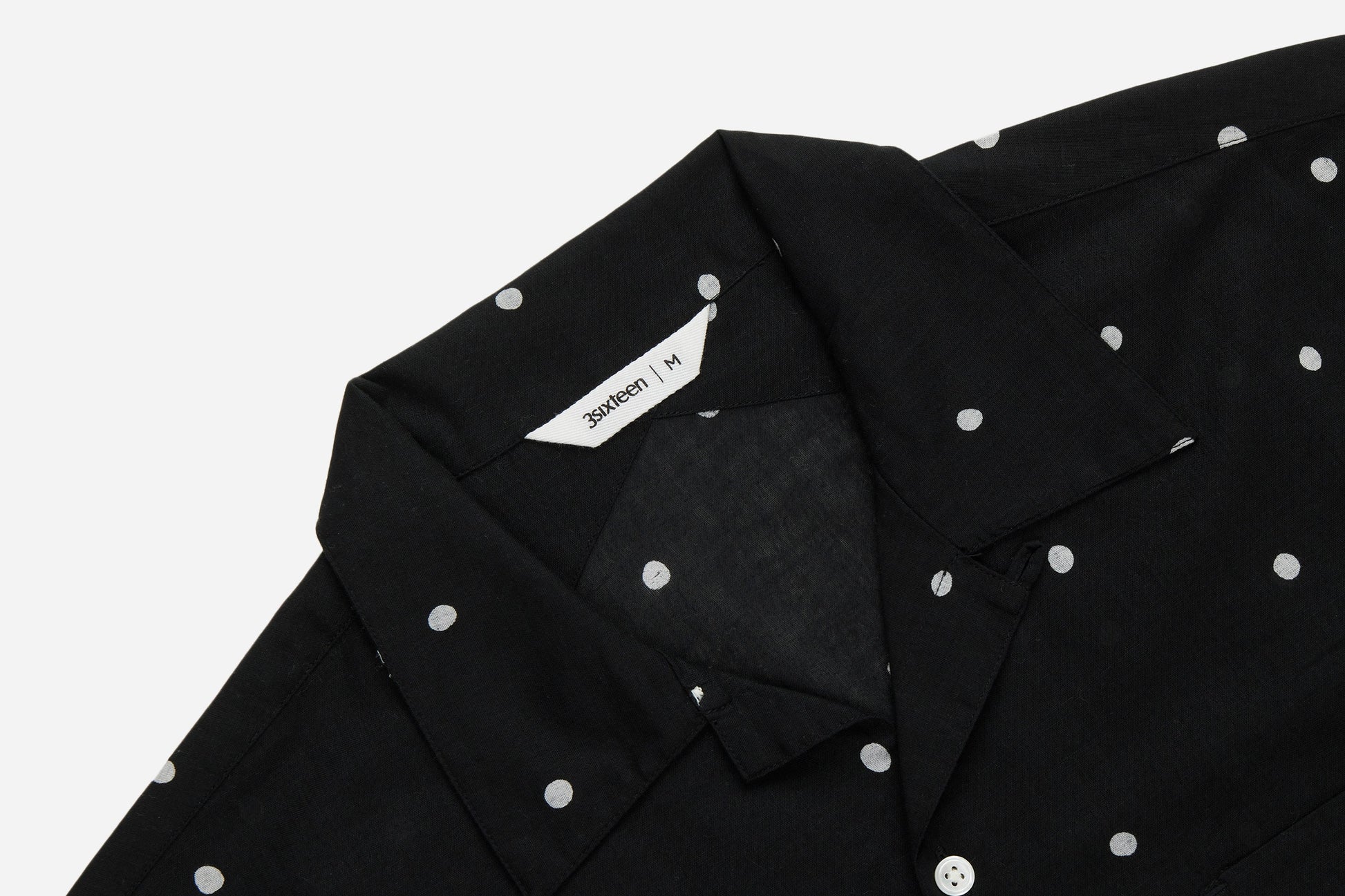 Vacation Shirt Black Polka Dot