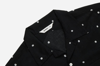Vacation Shirt Black Polka Dot
