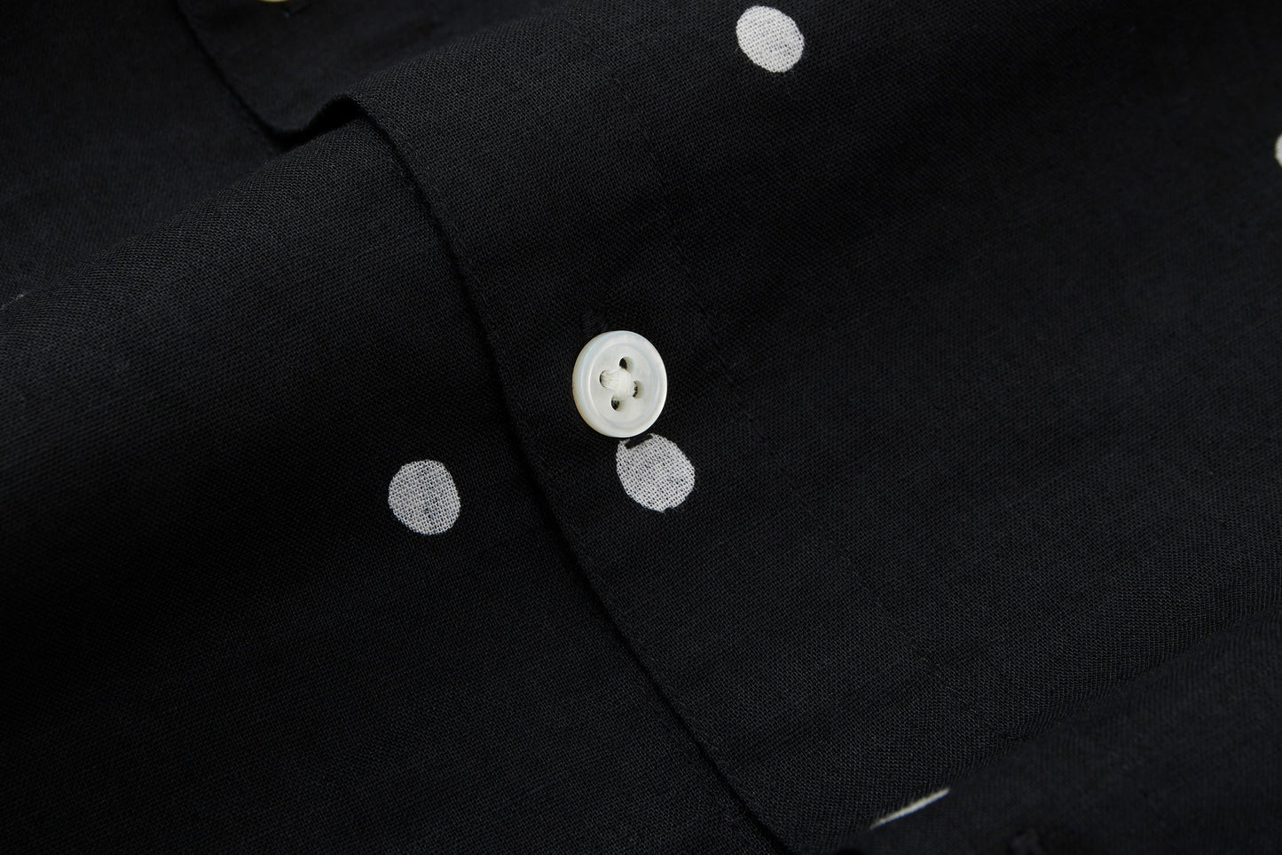 Vacation Shirt Black Polka Dot