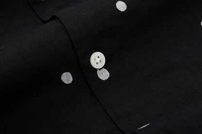 Vacation Shirt Black Polka Dot