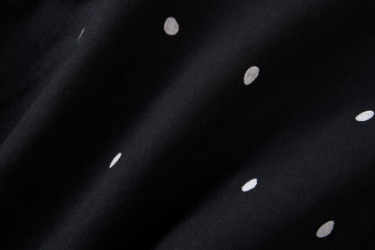 Vacation Shirt Black Polka Dot